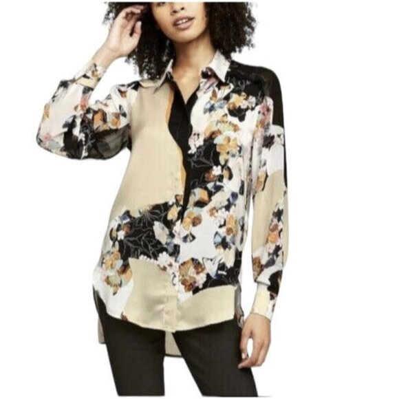 Phillip Lim for Target Womens Floral Button Down Long Sleeved Blouse Size S - Picture 1 of 6